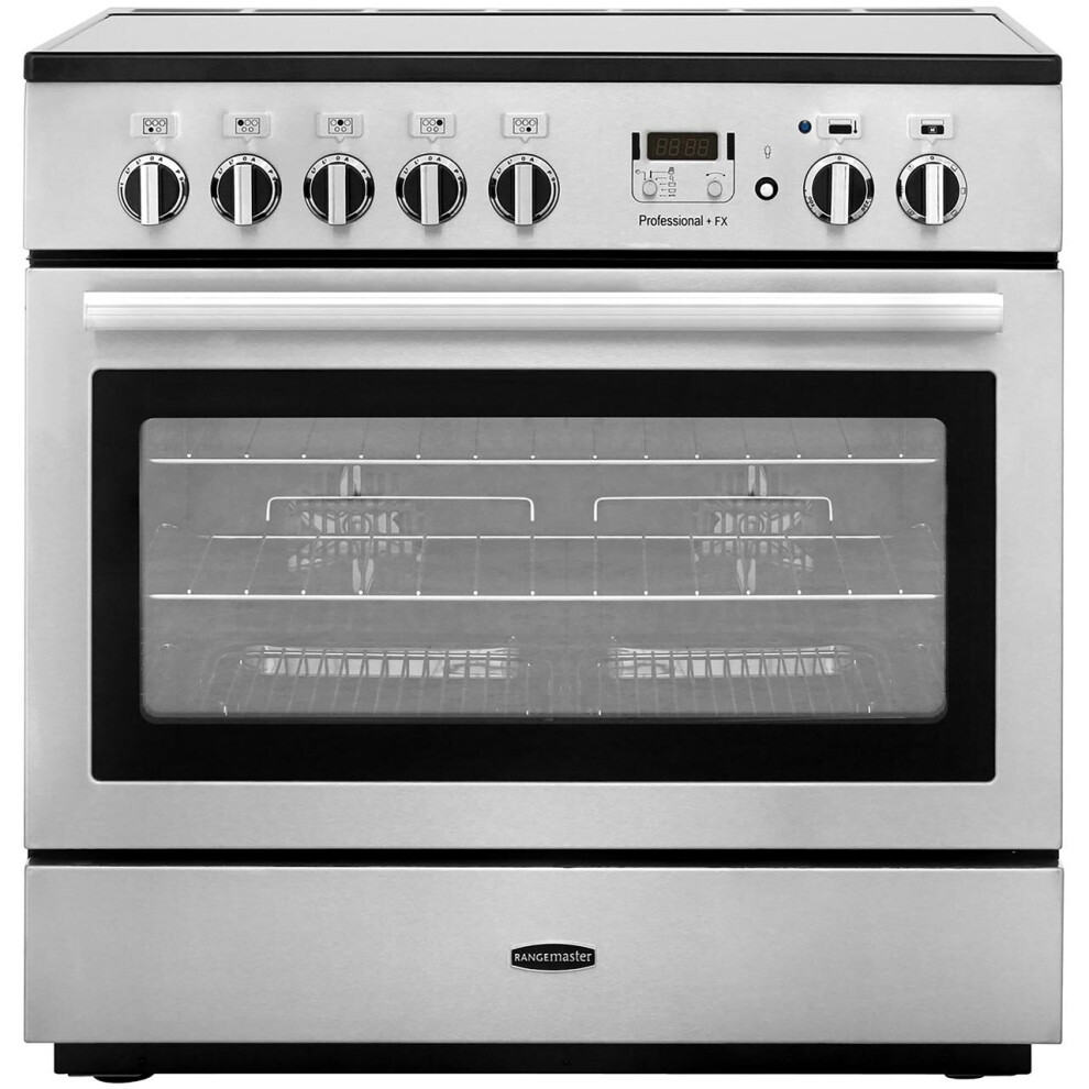 Rangemaster Professional Plus FX PROP90FXEISS/C 90cm Electric Range Cooker with Induction Hob - Stainless Steel