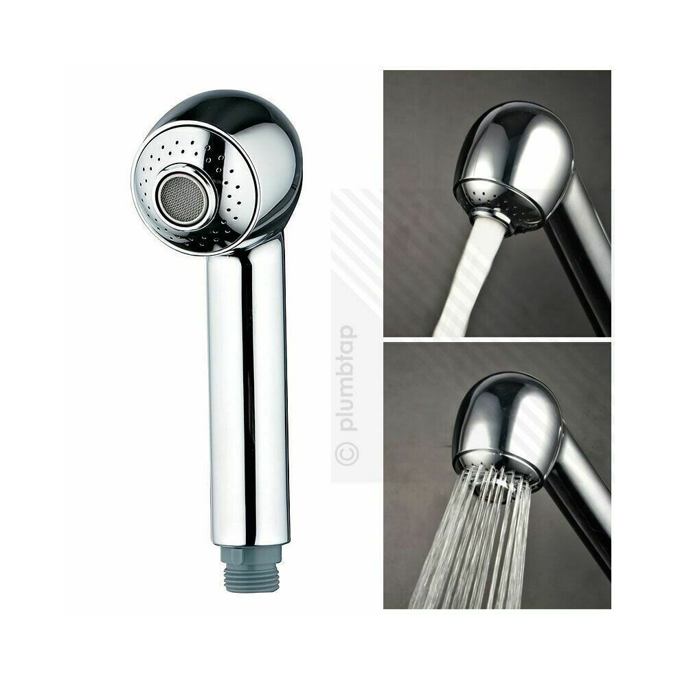 Ecospa Drum Dual Mode Shower Spray Head Handset Chrome 2 Functions 730669460043