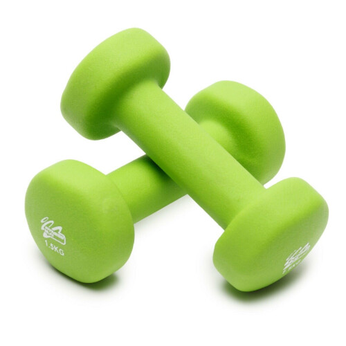 Neoprene Dumbbells Green 2X1.5 kg , Best