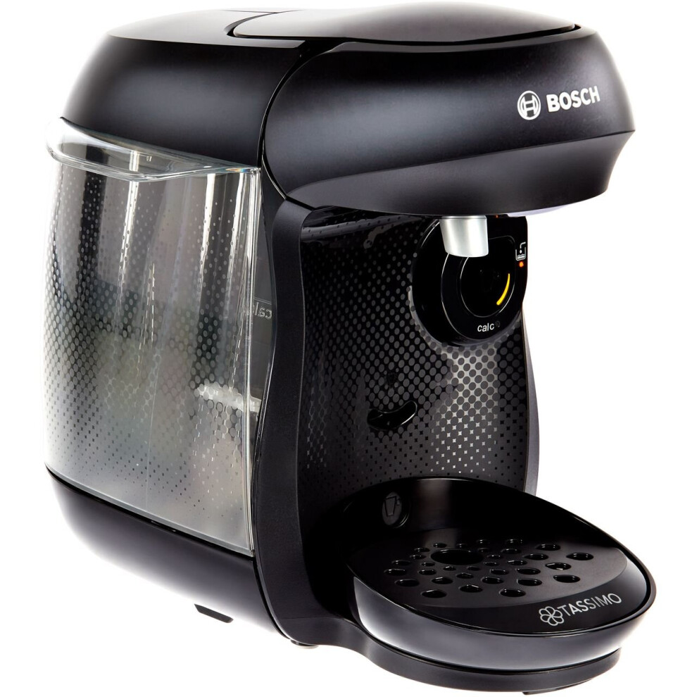 Tassimo by Bosch Happy TAS1002GB Pod Coffee Machine - Black, 1400W, 0.7L Tank, 3 Bar, Compatible with Tassimo T Discs