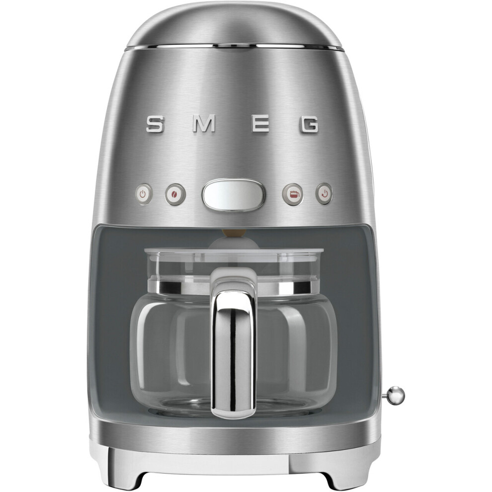 Smeg Dcf02ssuk Filter Coffee Machine With Timer - Stainless Steel Brown