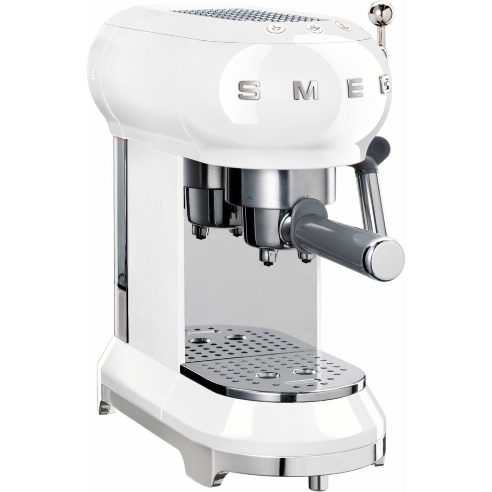 Smeg Ecf01whuk Espresso Coffee Machine - White