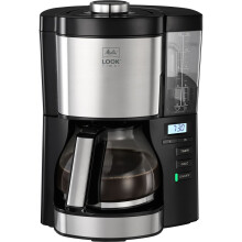 Melitta Look V Timer Black 1025-08 6766591 Filter Coffee Machine with Timer - Black / Stainless Steel