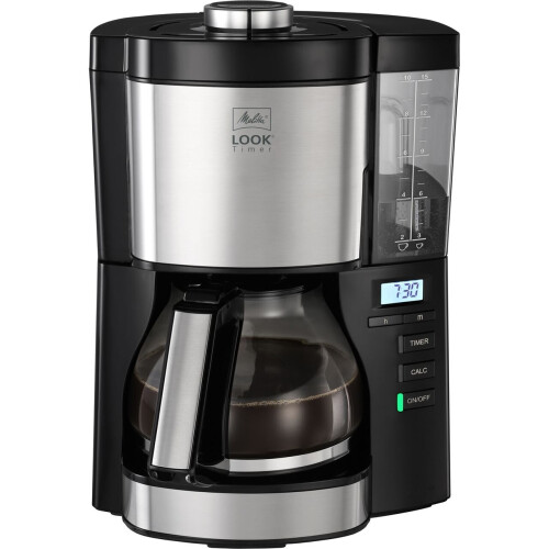 Melitta Melitta Look V Timer Black 1025-08 6766591 Filter Coffee Machine with Timer - Black / Stainless Steel