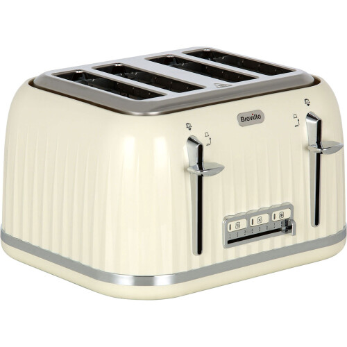 Breville Impressions Collection VTT702 4 Slice Toaster Cream on OnBuy