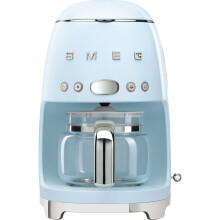 Smeg DCF02PBUK Filter Coffee Machine with Timer - Pastel Blue, 1.4L (6 cups), 1050W, Ground Coffee Compatible