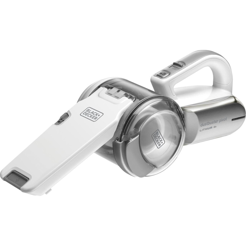 Black + Decker 18V Pivot Dustbuster PV1820L-GB Handheld Vacuum Cleaner with up to 10 Minutes Run Time