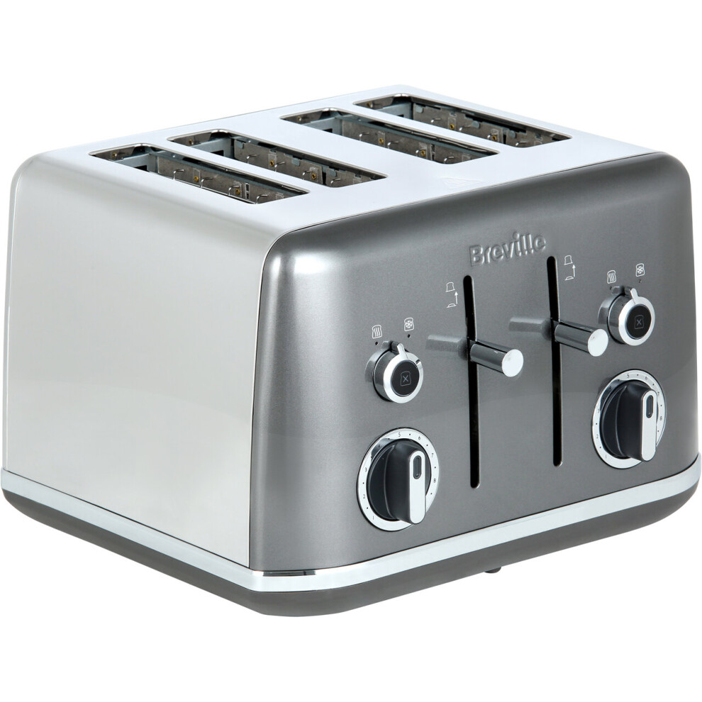 Breville Lustra Collection VTT853 4 Slice Toaster - Storm Grey