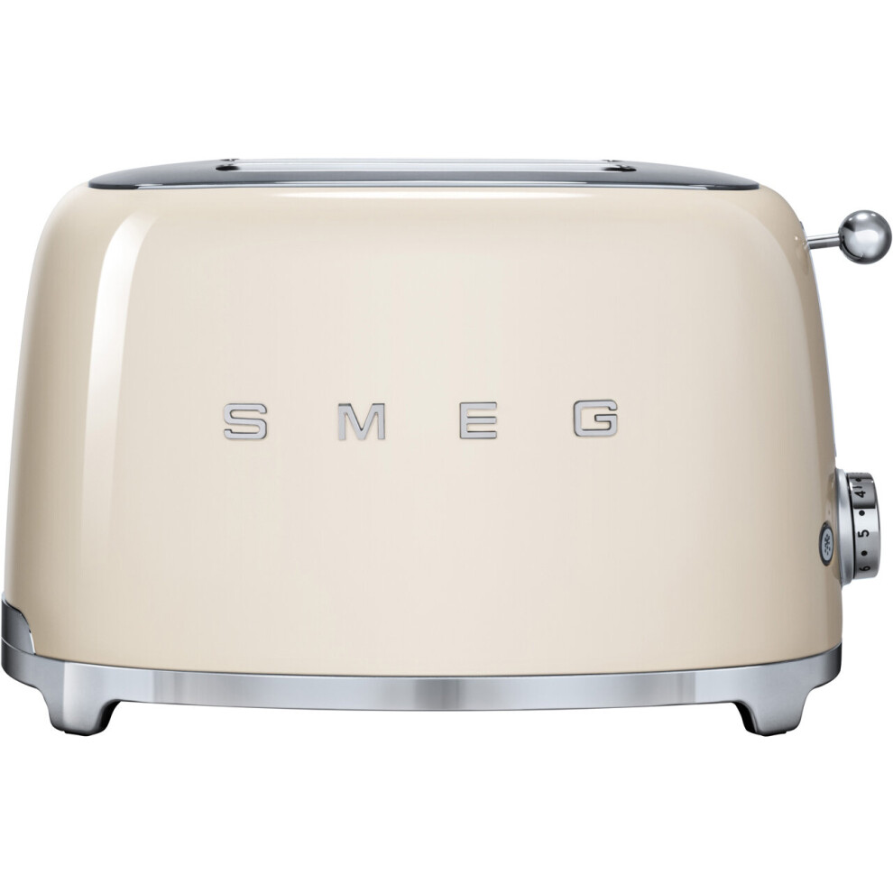 Smeg 50'S Retro Tsf01cruk 2 Slice Toaster - Cream
