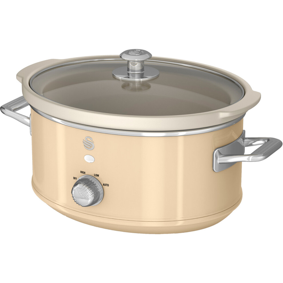 Swan Retro SF17021CN 3.5 Litre Slow Cooker - Cream