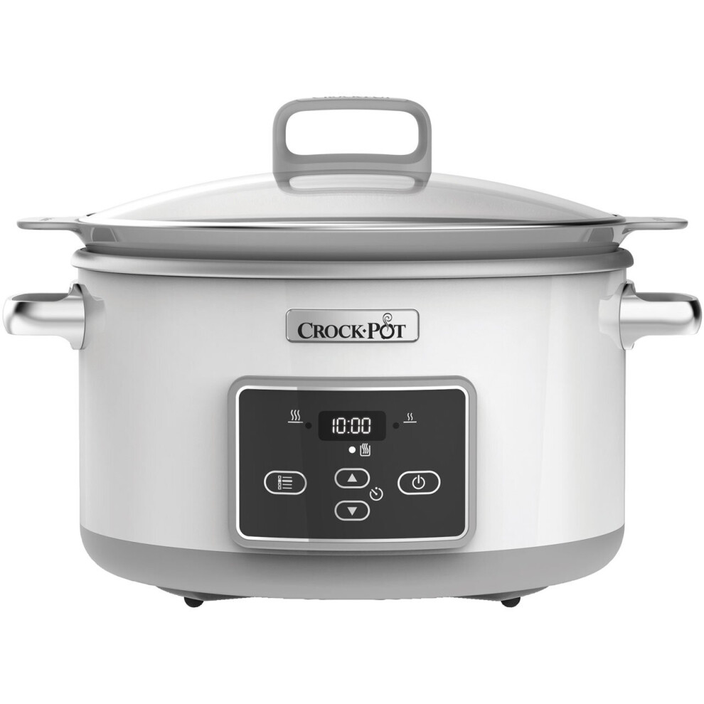 Crockpot CSC026 5 Litre Slow Cooker - White / Grey