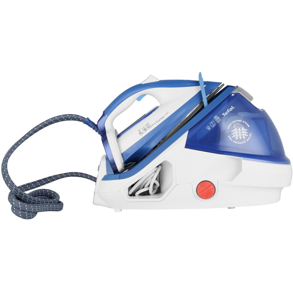 Tefal Pro Express Plus Anti Scale GV8932 Pressurised Steam Generator Iron - Blue / White