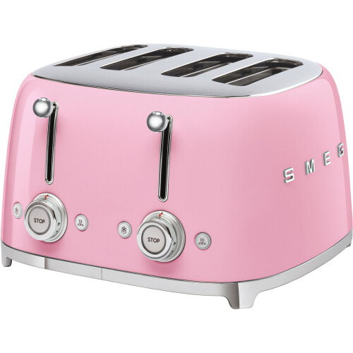 Smeg Smeg TSF03PKUK 50's Retro 4 Slice Toaster Pink