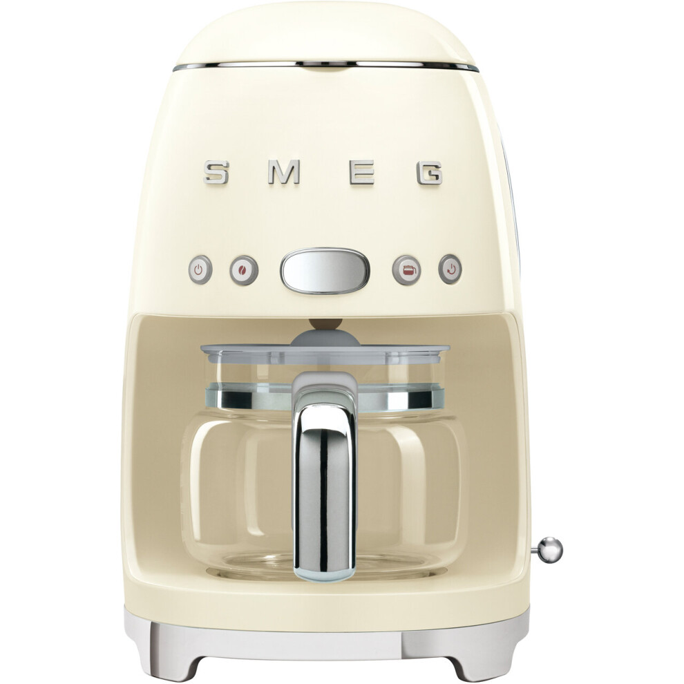 Smeg DCF02CRUK Filter Coffee Machine with Timer - Cream