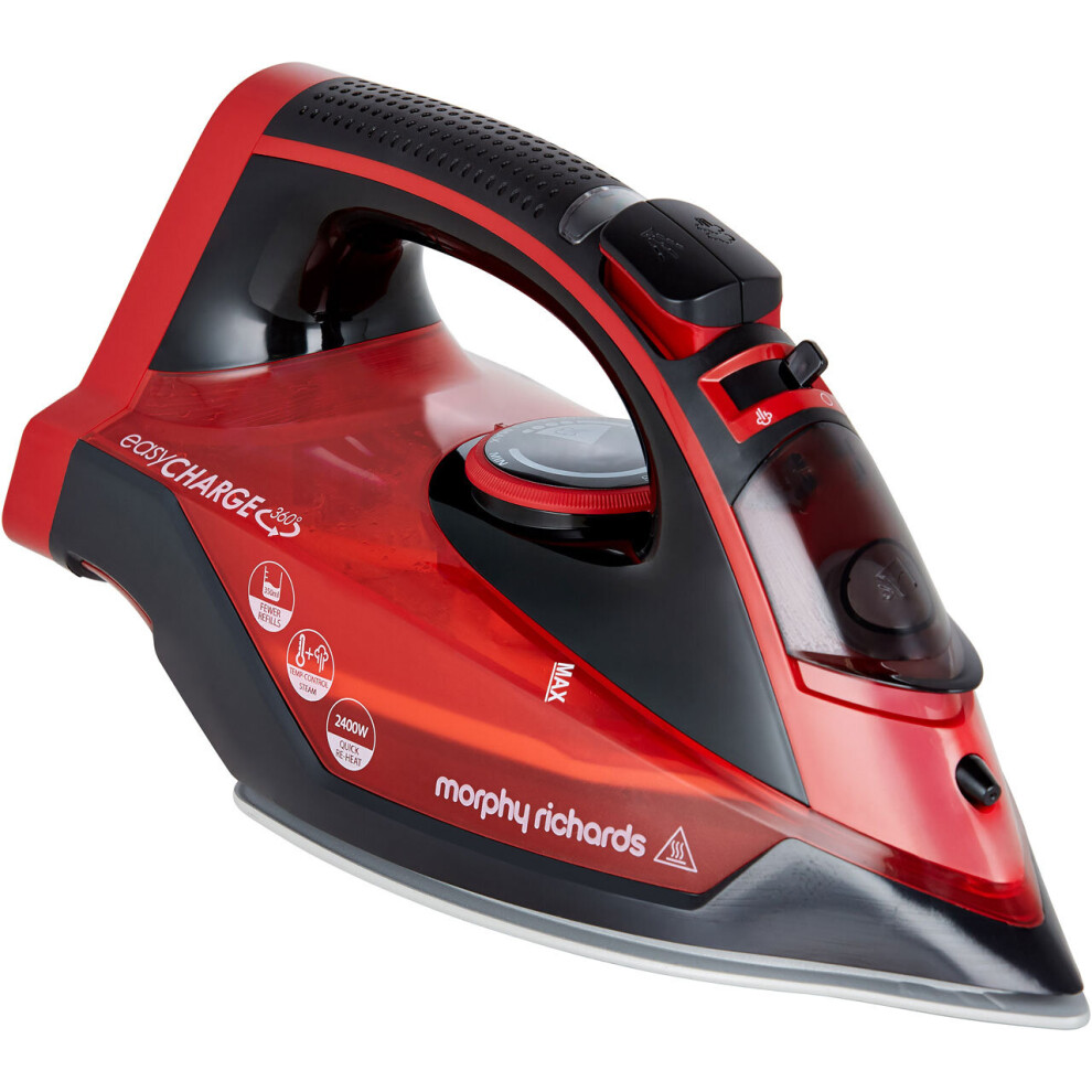 Morphy Richards Red Cordless 303250 2400 Watt Iron