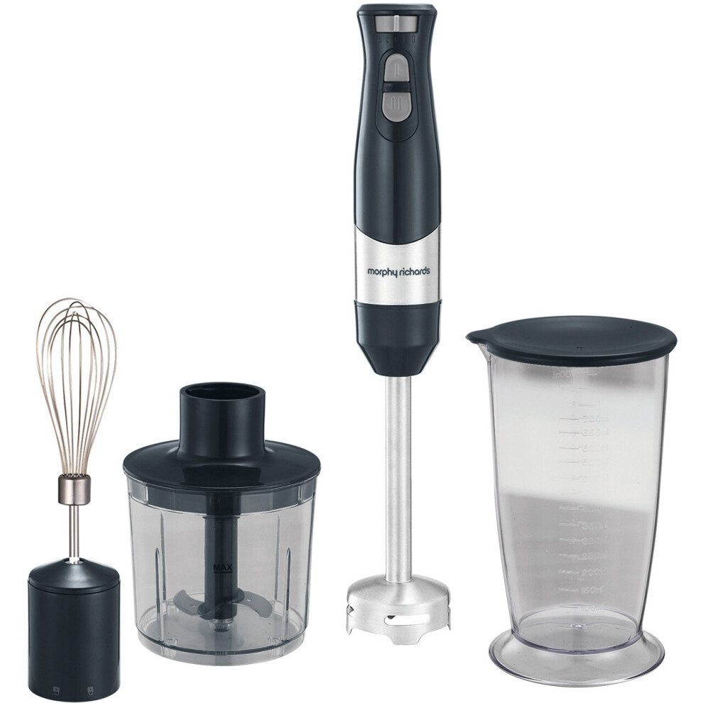 Morphy Richards Total Control 402061 Hand Blender with 4 Accessories - Grey