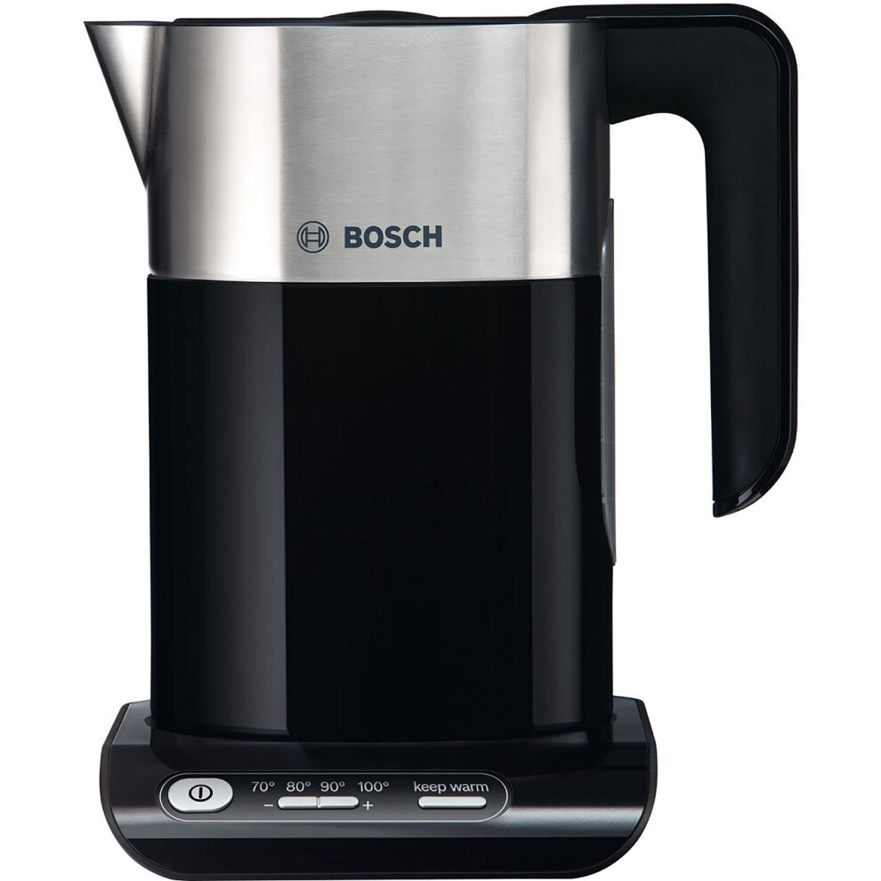Bosch Styline TWK8633GB Kettle with Temperature Selector - Black / Stainless Steel