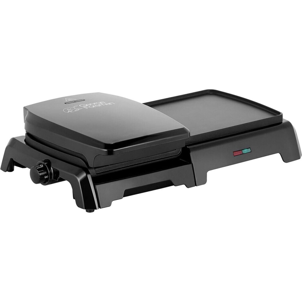 George Foreman 23450 Health Grill & Griddle, 2180W, Non-Stick Surface, Cooks Up to 10 Portions (Black)