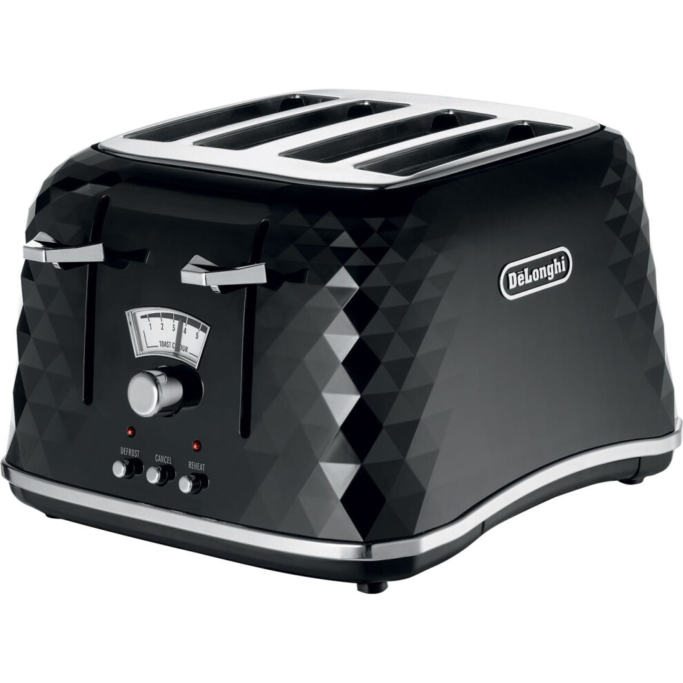 De'Longhi Brillante CTJ4003.BK 4 Slice Toaster - Black