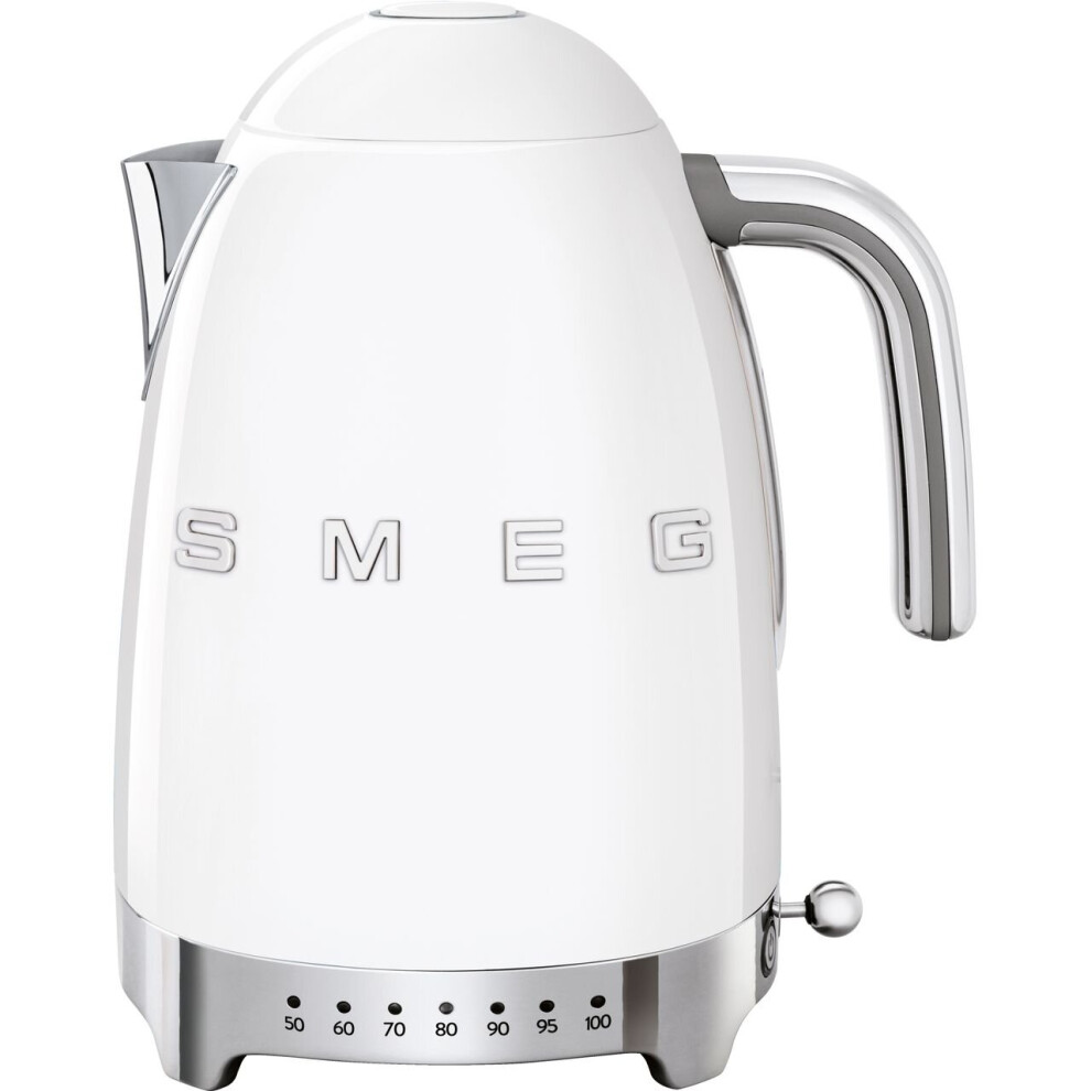 Smeg 50's Retro KLF04WHUK Kettle with Temperature Selector - White