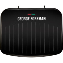 George Foreman Fit Grill - Medium Health Grill, Black (25810) - 1630W, 7 Portions, Non-Stick Surface, Easy-Empty Drip Tray