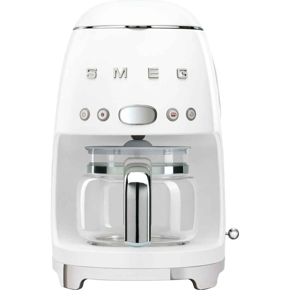 Smeg DCF02WHUK Filter Coffee Machine with Timer - White