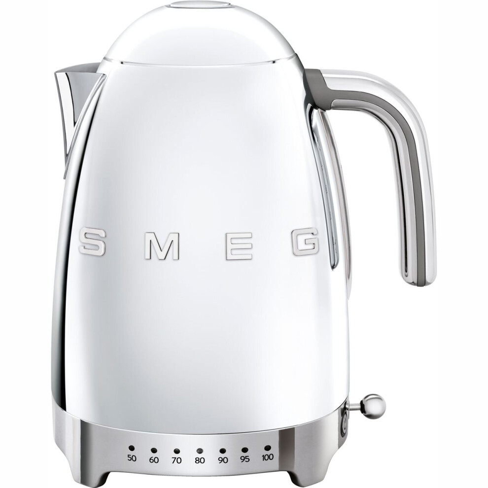 Smeg 50's Retro KLF04SSUK Kettle with Temperature Selector - Stainless Steel
