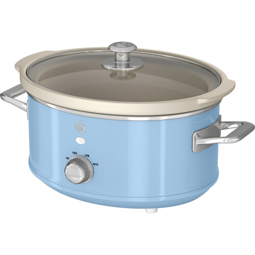 Swan Swan Retro SF17021BLN 3.5 Litre Slow Cooker - Blue 1