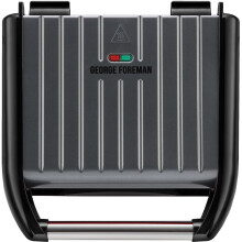 George Foreman 5 Portion Steel Grill Health Grill - Gun Metal