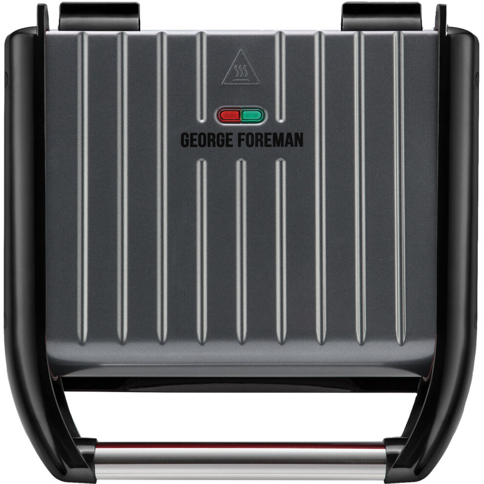 George Foreman 5 Portion Steel Grill Health Grill - Gun Metal
