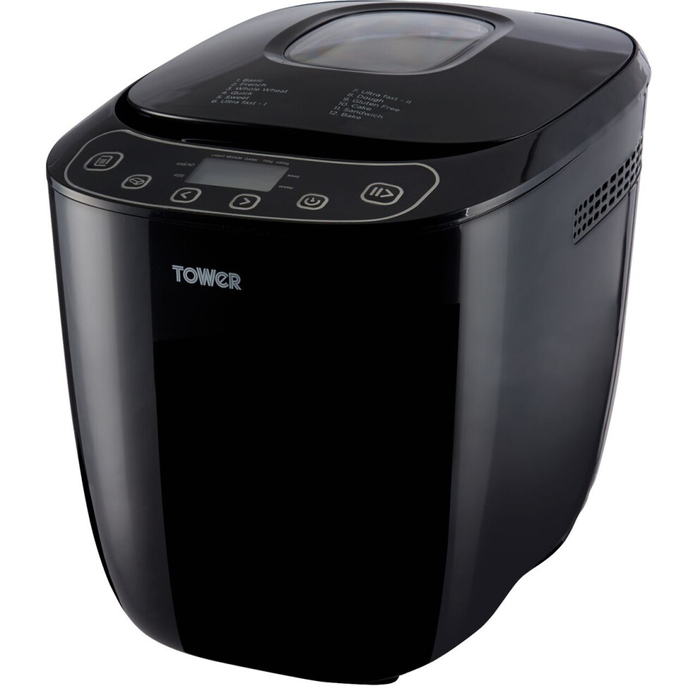 Tower T11003 Bread Maker with 12 programmes - Black