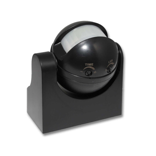 Lowenergie (Black) 180° Occupancy Sensor PIR Motion Light Switch Wall Mounted 1200w