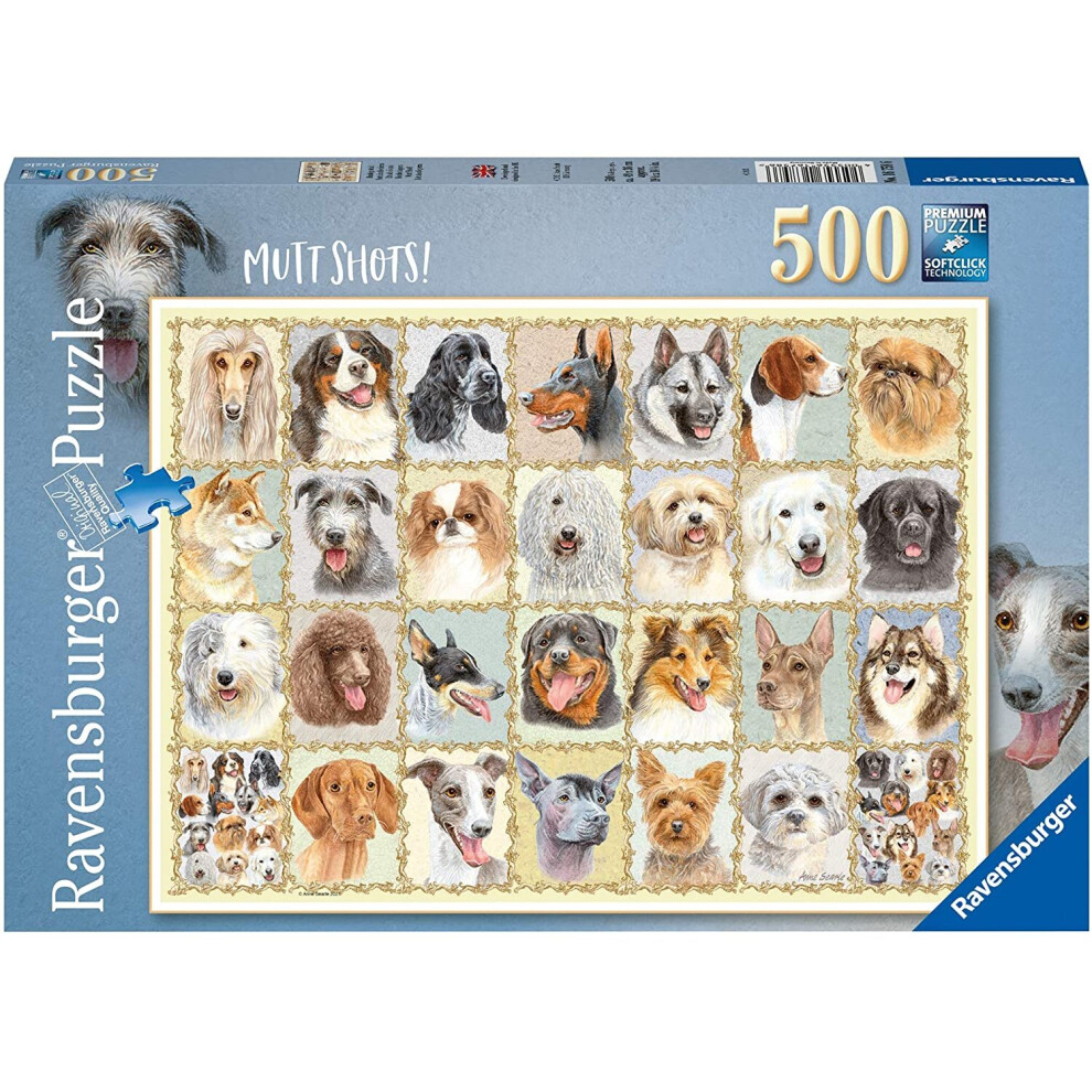 Jigsaw Puzzle - MUTT SHOTS! - Dogs/Canine - 500 Pieces