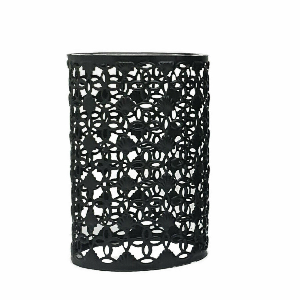 (Black Patten 1) Easy Fit Pendant Light Shade Colour Metal Drum Lampshade Tablelamp Ceiling Light