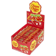 BOX 150 Cherry Stix Chupa Chups Chewy Sweet Candy Wholesale