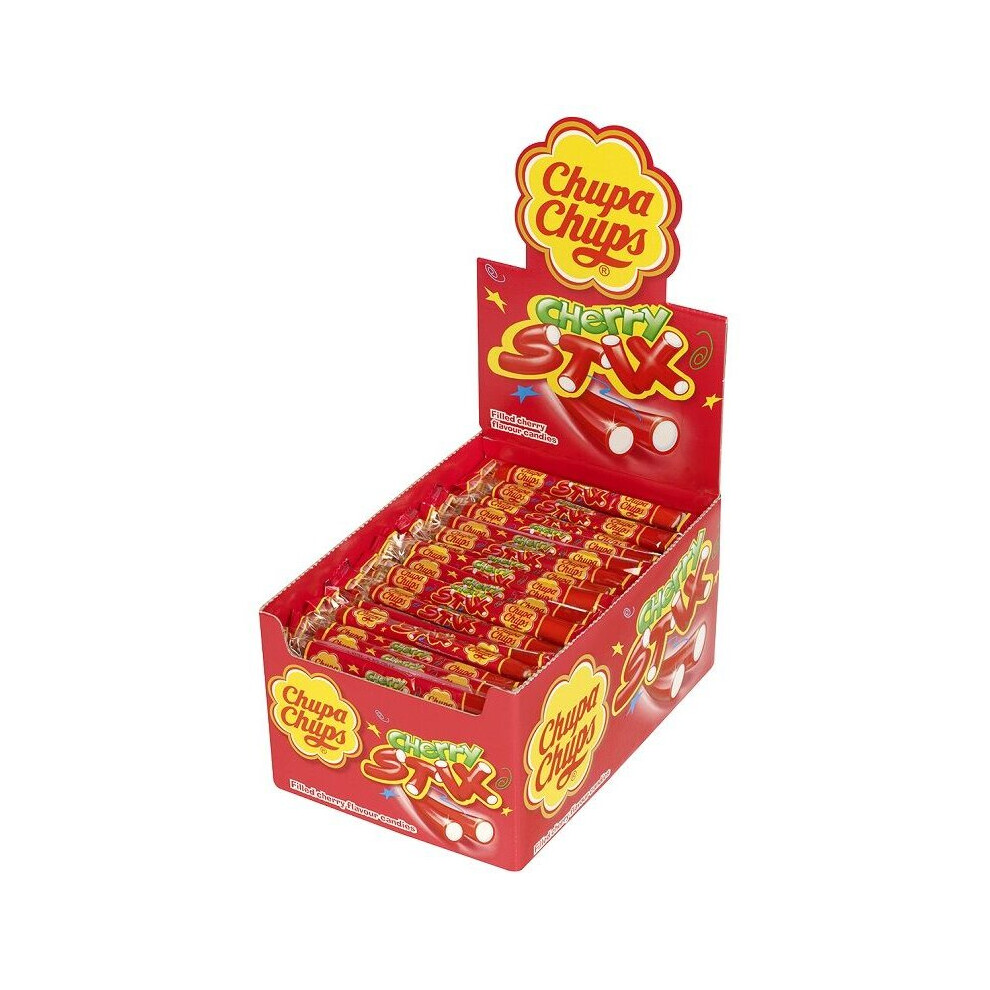 BOX 150 Cherry Stix Chupa Chups Chewy Sweet Candy Wholesale