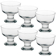(x6) 2/4/6 Ice Cream Sundae Dessert Glass Bowl Dish Set