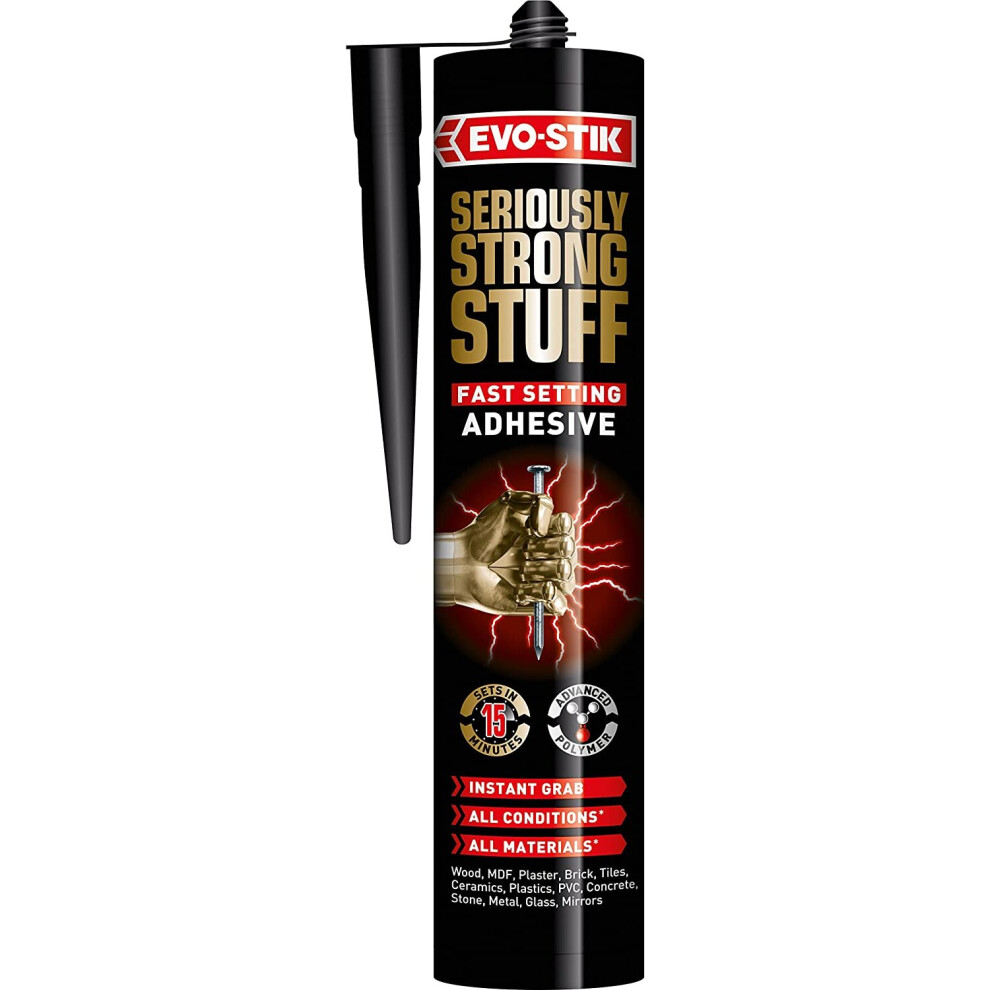 Evo-Stik 30607440 Seriously Strong Stuff Fast Setting Adhesive 290ml, White