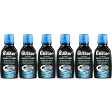 Buster Bathroom Drain Clear Plughole Unblocker 300ml Dissolves Hair & Soap (6 Bottles)