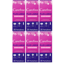 Carefree Plus Large Light Scent Pantyliners 6x 20 pack *IMPORT*
