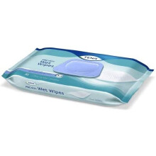 Tena Wet Wipes with Plastic Lid, XL Size: 30 x 20 cm, 48 Wipes (Pack of 1)
