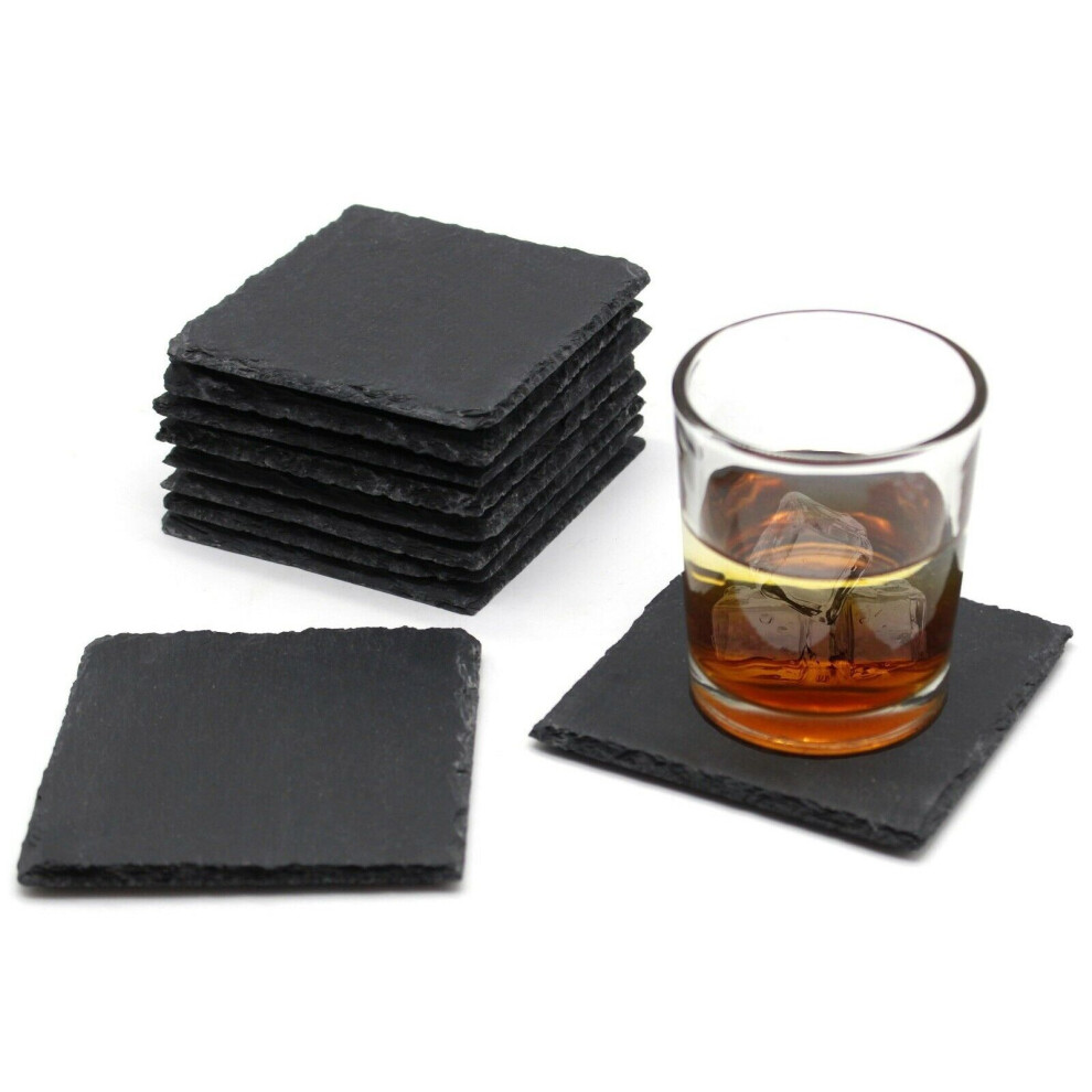 (50pcs) 10cm Slate Square Coasters Craft Engraver Bulksale