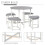 Homcom HOMCOM Modern Round Dining Table Set with 4 Upholstered Stools, Dining 5