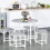 Homcom HOMCOM Modern Round Dining Table Set with 4 Upholstered Stools, Dining 3