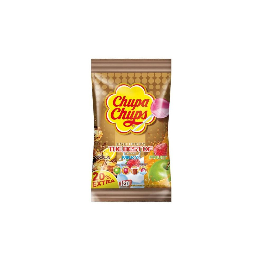 Chupa Chups The Best Of 120 Assorted Flavour Lollipops 1440G (120S)