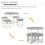 Homcom HOMCOM Modern Round Dining Table Set with 4 Upholstered Stools, Dining 4