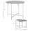 Homcom HOMCOM Modern Round Dining Table Set with 4 Upholstered Stools, Dining 2