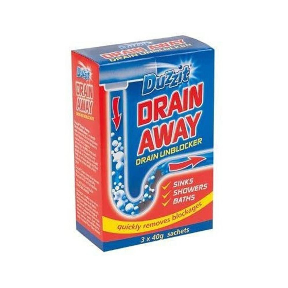 3xDuzzit Drain Away - 3 x 40g Sachets