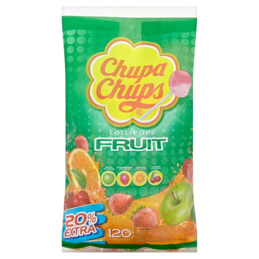 Chupa Chups Fruit Lollipops 120 Units 1440G