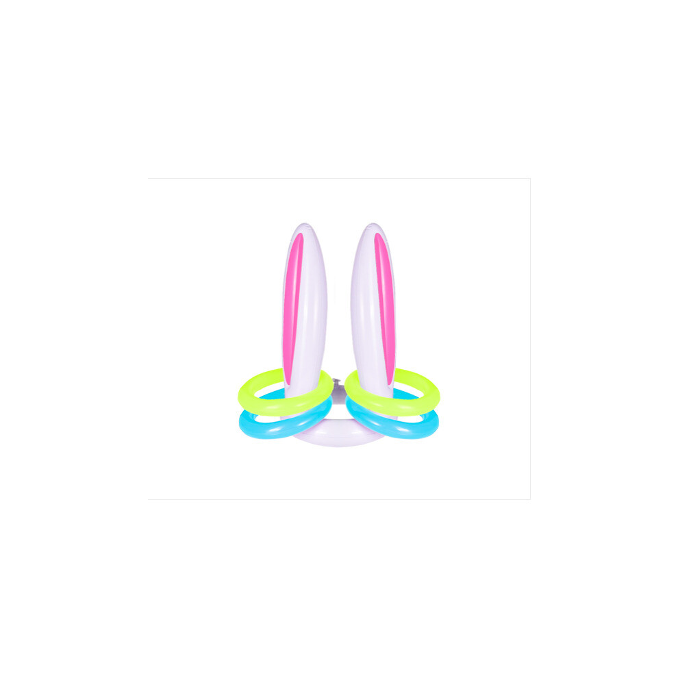 Inflatable Bunny Ears Game Kids Hoopla Ring Toss Hat Easter Party Game